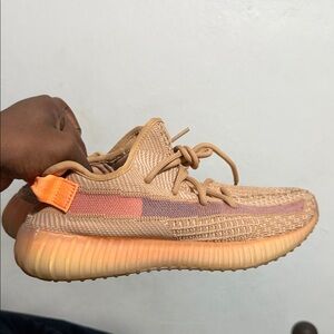Yeezy Kids Tan and Orange Sneakers